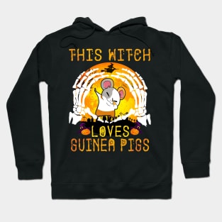 This Witch Loves Guinea Pigs Halloween (117) Hoodie